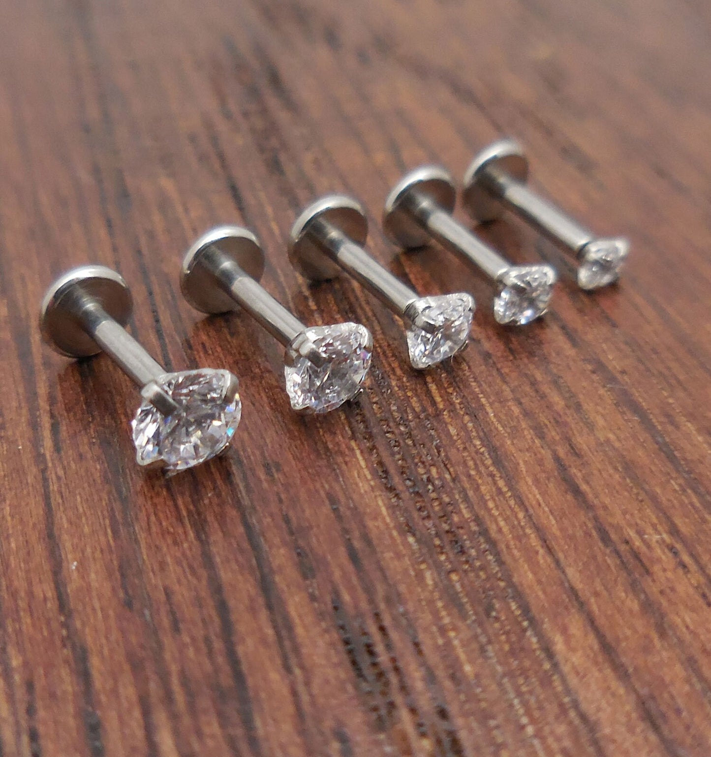 16g Tragus Threadless Push Pin Nose Ring Cartilage Earrings