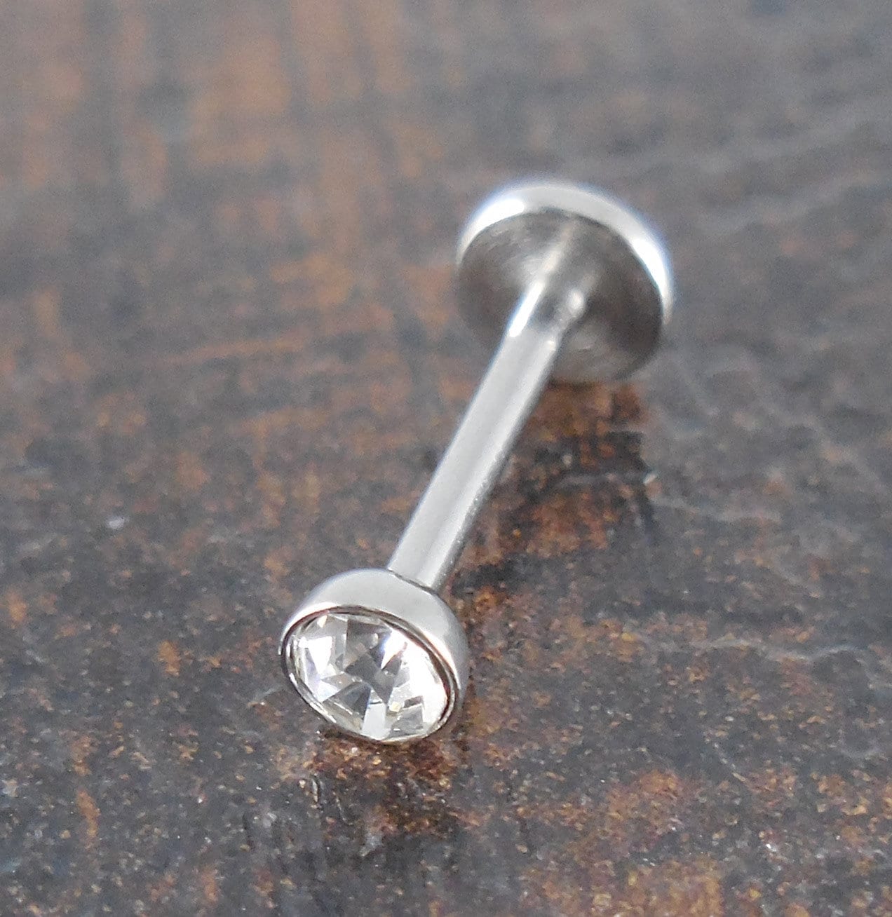 18g 2, 3, 4 or 5mm Clear Cubic Zirconia 6mm or 8mm Thread less Push Pin Triple Forward Stainless Helix Earring Cartilage Labret Nose Ring