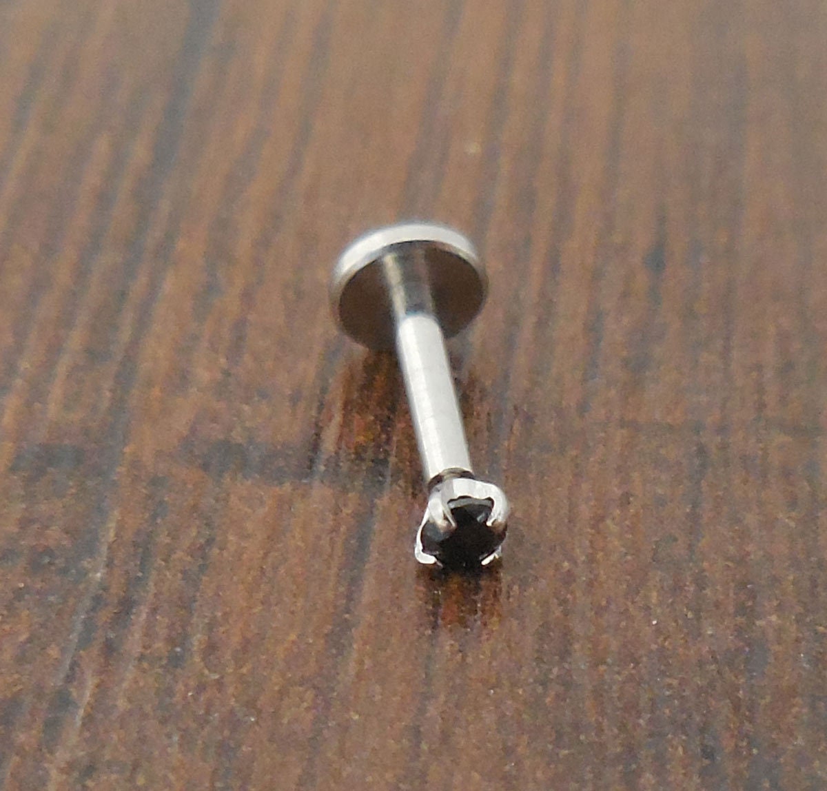 16g 2,2.5,3mm Tragus 6mm-8mm Threadless Push Pin Labret Triple Tragus Helix Nose Ring Cartilage Earrings Stainless Prong Set Black CZ Stone