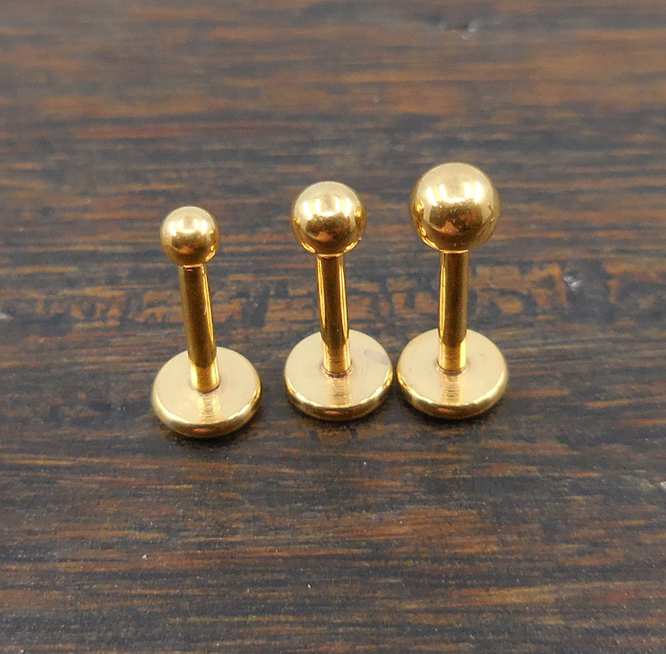 16G 18G 20G Threadless Push Pin Petite 2mm 2.5mm 3mm Ball Gold Stone Rose Helix Earring Cartilage Nose Stud Ring