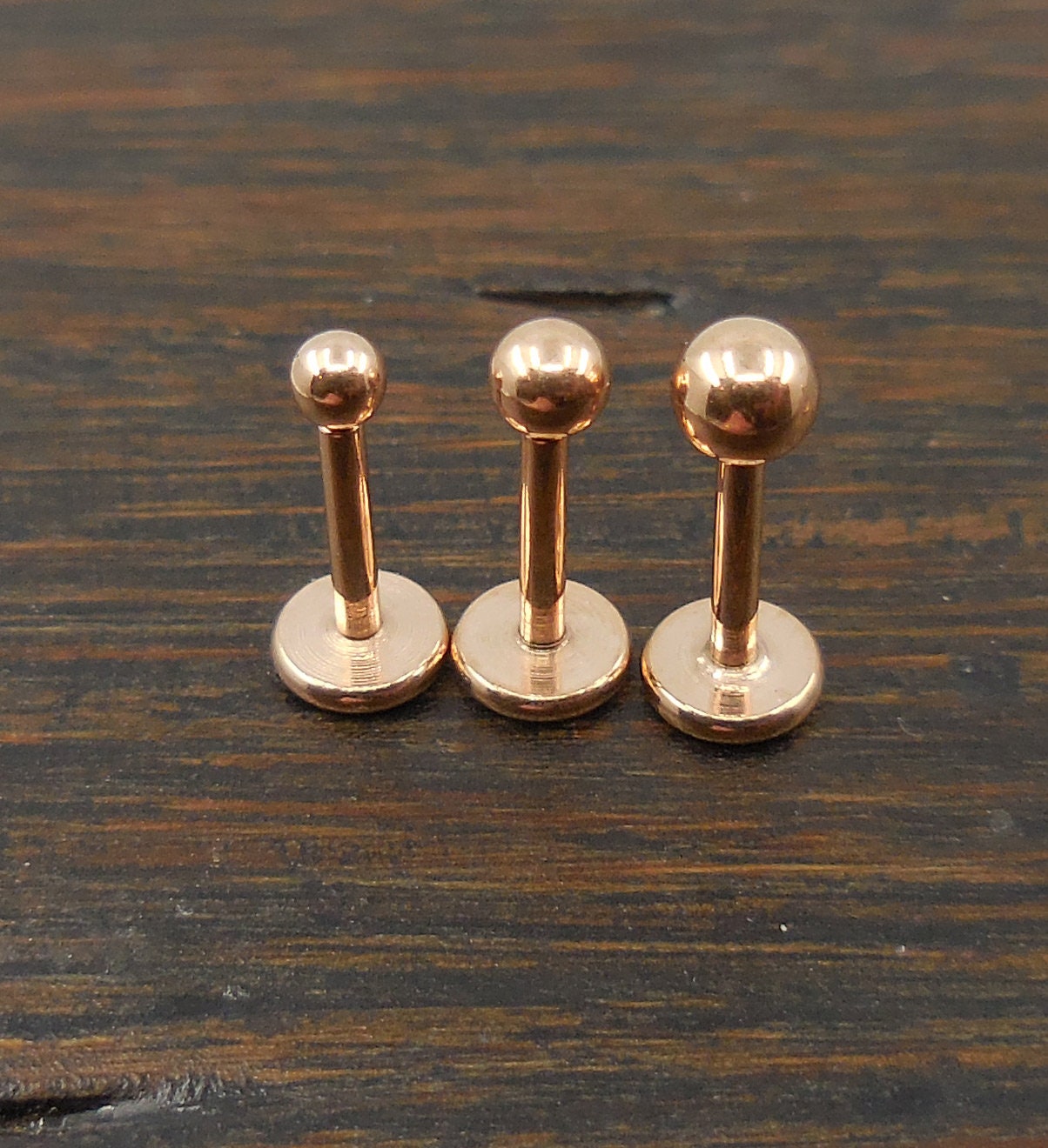 16G 18G 20G Threadless Push Pin Petite 2mm 2.5mm 3mm Ball Gold Stone Rose Helix Earring Cartilage Nose Stud Ring