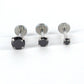 Black CZ Threadless Flat Back Earring: Tragus Piercing Stud - Surgical Steel Push Pin Stud - Tiny Tragus Earring - Cartilage Stud Earring