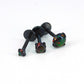 18G Black Fire & Ice Opal Stud Earring - 16G Halloween Dark Opal Cartilage Earring - 20G Black PVD Threadless Tragus Earring Jewelry
