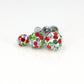 Christmas Crystal Ball Sphere Threadless Stud Earrings - 16G, 18G, 20G Holiday Cartilage Tragus Earrings