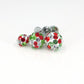 Christmas Crystal Ball Sphere Threadless Stud Earrings - 16G, 18G, 20G Holiday Cartilage Tragus Earrings