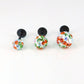 Halloween Crystal Ball Sphere Threadless Stud Earrings - 16G, 18G, 20G Black Cartilage Tragus Earrings