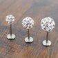 Clear Crystal Ball Circle Threadless Stud Earrings - 16G, 18G, 20G Holiday Cartilage Tragus Earrings