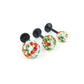 Halloween Crystal Ball Sphere Threadless Stud Earrings - 16G, 18G, 20G Black Cartilage Tragus Earrings