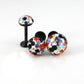 Halloween Pave Crystal Half Ball Threadless Stud Earring Push Pin Nose Ring