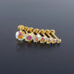 Moissanite Threadless Flat Back Stud Earring Gold PVD Stud Earring: Threadless Cartilage Tragus Ring, Nose Ring, Labret Stud Earring