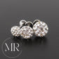 Clear Crystal Pave Circle Threadless Stud Earrings - Cartilage Tragus Nose Ring