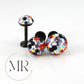 Halloween Pave Crystal Half Ball Threadless Stud Earring Push Pin Nose Ring