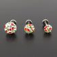 Christmas Pave Crystal Threadless Stud Earrings - Holiday Cartilage Nose Ring