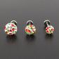 Christmas Pave Crystal Threadless Stud Earrings - Holiday Cartilage Nose Ring