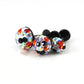 Halloween Pave Crystal Half Ball Threadless Stud Earring Push Pin Nose Ring