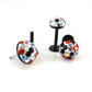 Halloween Pave Crystal Half Ball Threadless Stud Earring Push Pin Nose Ring