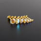 Moissanite Threadless Flat Back Stud Earring Gold PVD Stud Earring: Threadless Cartilage Tragus Ring, Nose Ring, Labret Stud Earring