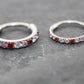Pink CZ Nose Ring 18G 20G Surgical Steel Hinged Segment Clicker Helix Hoop