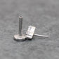 Silver Threadless Labret Stud Earring • Clear Tragus Piercing Stud • Flat Back Earring • Tiny Tragus Earring • Tragus Piercing Earring