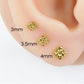 Hammered Square Silver Labret Stud Earring - Tragus Piercing Stud- Tiny Tragus Earring, Gold PVD Push Pin Stud - Unique Nose Ring