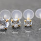 16G Gold PVD CZ Threadless Earring, BioFlex Flatback - Tiny Gold Tragus Earring - Labret Stud Earring - Forward Helix Cartilage Earring