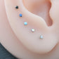 Petite 1.5mm Flat Back Silver Stud Earring • Threadless Push Pin Flat Back Earring • Flat Back Cartilage Ear Stack • Forward Helix Earring