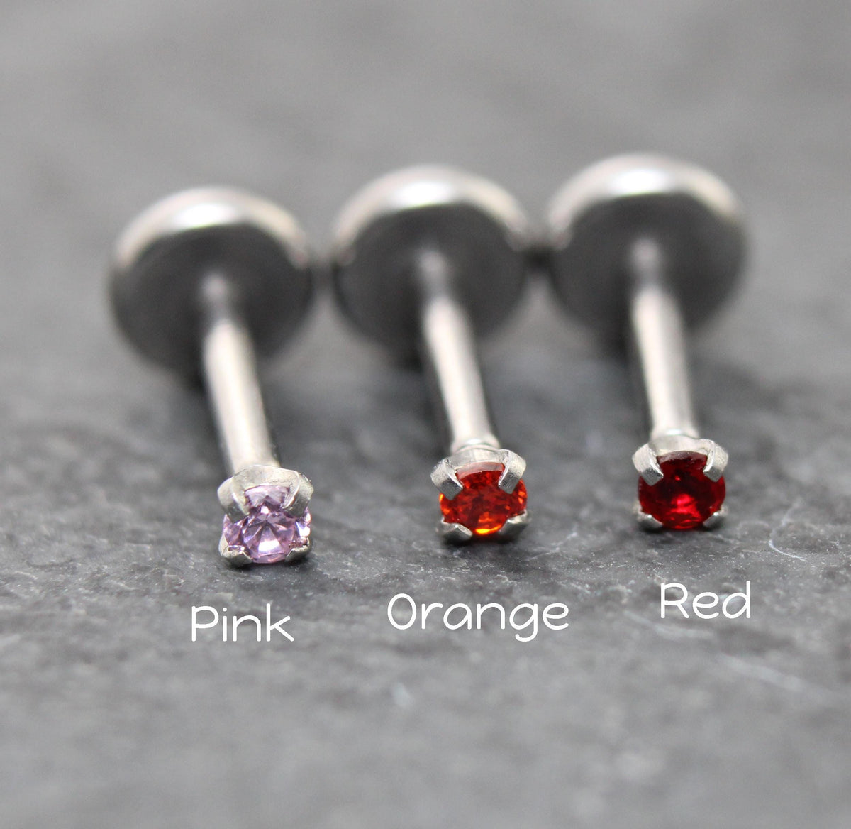 Petite 1.5mm Flat Back Silver Stud Earring • Threadless Push Pin Flat Back Earring • Flat Back Cartilage Ear Stack • Forward Helix Earring