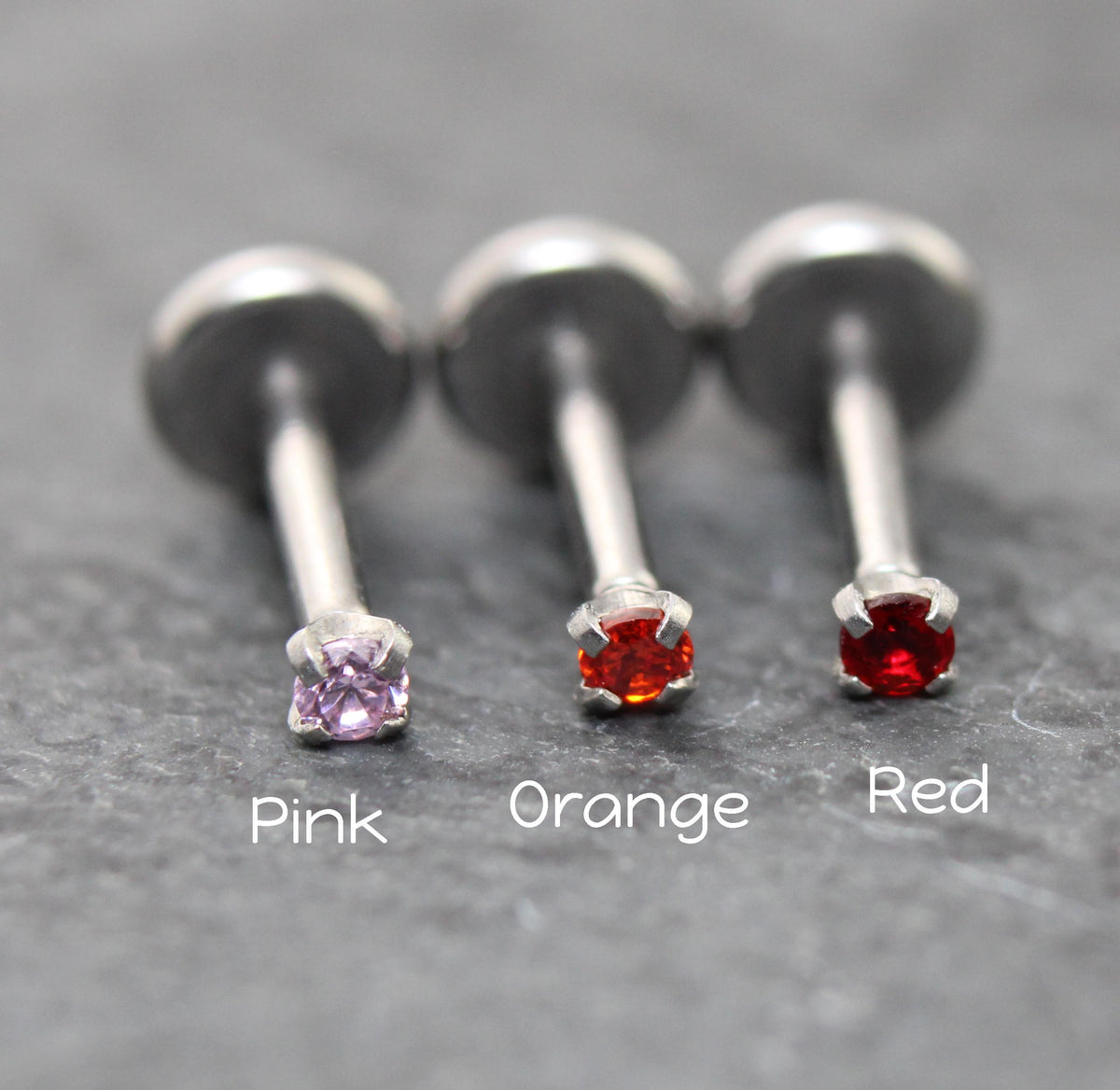 Tiny 1.5mm Threadless Silver Stud Earring • Threadless Push Pin Flat Back Earring • Flat Back Cartilage Ear Stack • Forward Helix Earring