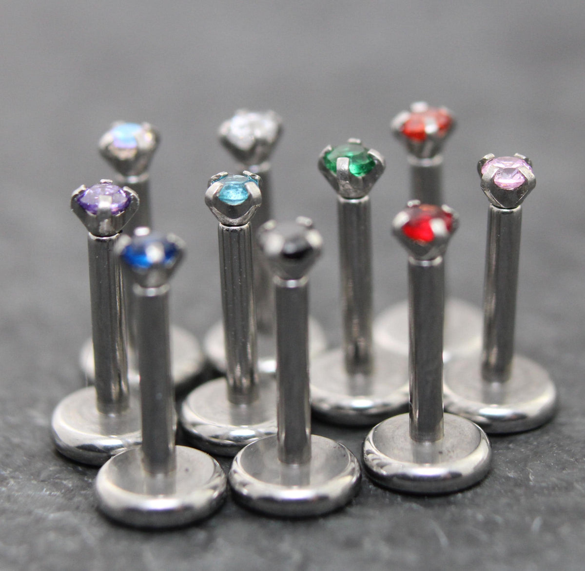Tiny 1.5mm Threadless Silver Stud Earring • Threadless Push Pin Flat Back Earring • Flat Back Cartilage Ear Stack • Forward Helix Earring