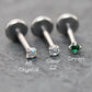 Petite 1.5mm Flat Back Silver Stud Earring • Threadless Push Pin Flat Back Earring • Flat Back Cartilage Ear Stack • Forward Helix Earring