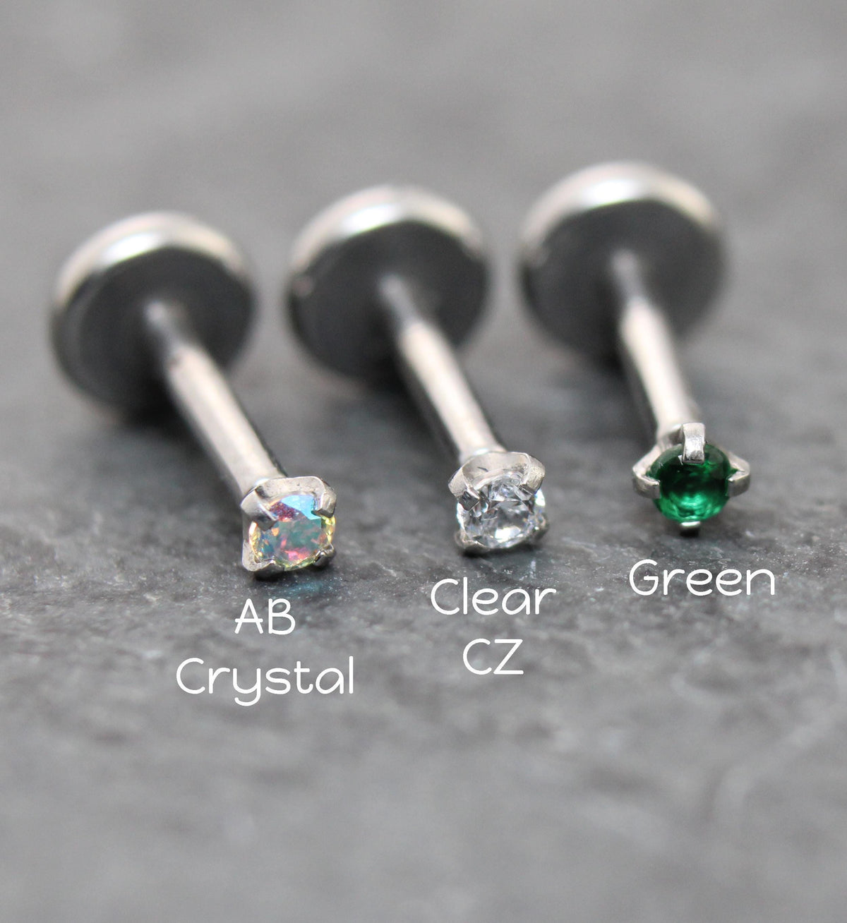 Tiny 1.5mm Threadless Silver Stud Earring • Threadless Push Pin Flat Back Earring • Flat Back Cartilage Ear Stack • Forward Helix Earring
