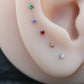 Petite 1.5mm Flat Back Silver Stud Earring • Threadless Push Pin Flat Back Earring • Flat Back Cartilage Ear Stack • Forward Helix Earring