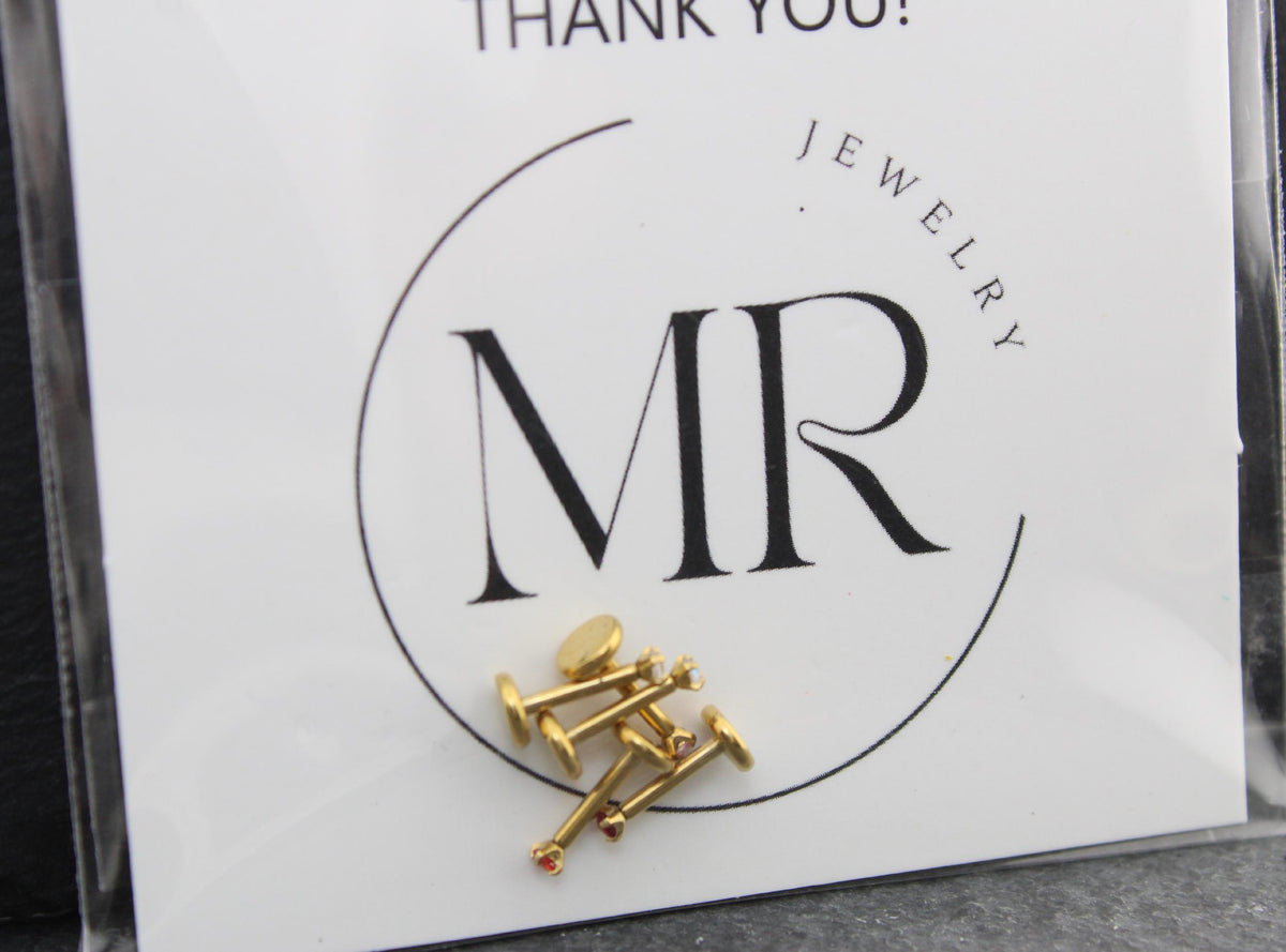 Tiny 1.5mm Threadless Gold Stud Earring • Threadless Push Pin Flat Back Earring • Flat Back Cartilage Ear Stack • Petite Gold Forward Helix