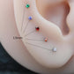 Petite 1.5mm Flat Back Silver Stud Earring • Threadless Push Pin Flat Back Earring • Flat Back Cartilage Ear Stack • Forward Helix Earring