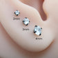 Clear Cubic Zirconia Threadless Stud Earring • Black Nose Ring • Tragus Earring Stack Labret Stud Earring Black Crystal Stud Earring