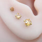 Champagne Stone Threadless Stud Earring • Surgical Steel Stud Earring • Tragus Piercing Stud • Flat Back Stud • Forward Helix Cartilage Stud