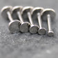 Small Flat Disc Circle Labret Stud 16G, 18G, 20G Flatback Threadless Tragus Helix Push Pin Earrings Cartilage Flat Back Gold Tone Nose Stud