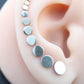 Small Flat Disc Circle Labret Stud 16G, 18G, 20G Flatback Threadless Tragus Helix Push Pin Earrings Cartilage Flat Back Gold Tone Nose Stud