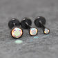 Black AB Cubic Zirconia Threadless Earring -Tiny Black AB Crystal Threadless Flat Back Earring– Tragus, Helix, Nose Stud- Black Nose Stud