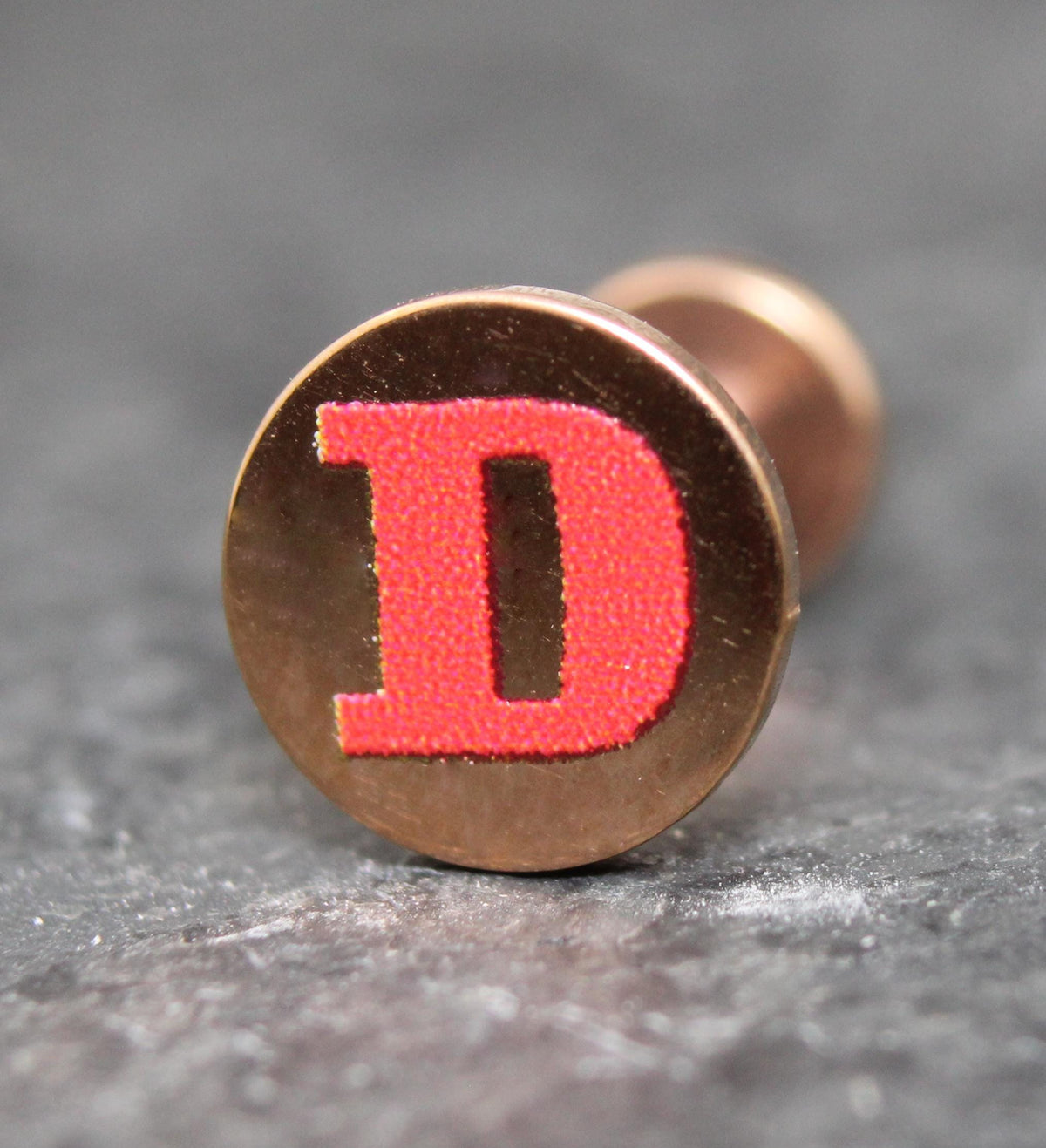Custom Letter Small Flat Disc Circle Stud Earring • Flatback Threadless Tragus Custom Shape Color Push Pin Earrings Cartilage Flat Back Gold