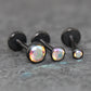 Black AB Cubic Zirconia Threadless Earring -Tiny Black AB Crystal Threadless Flat Back Earring– Tragus, Helix, Nose Stud- Black Nose Stud