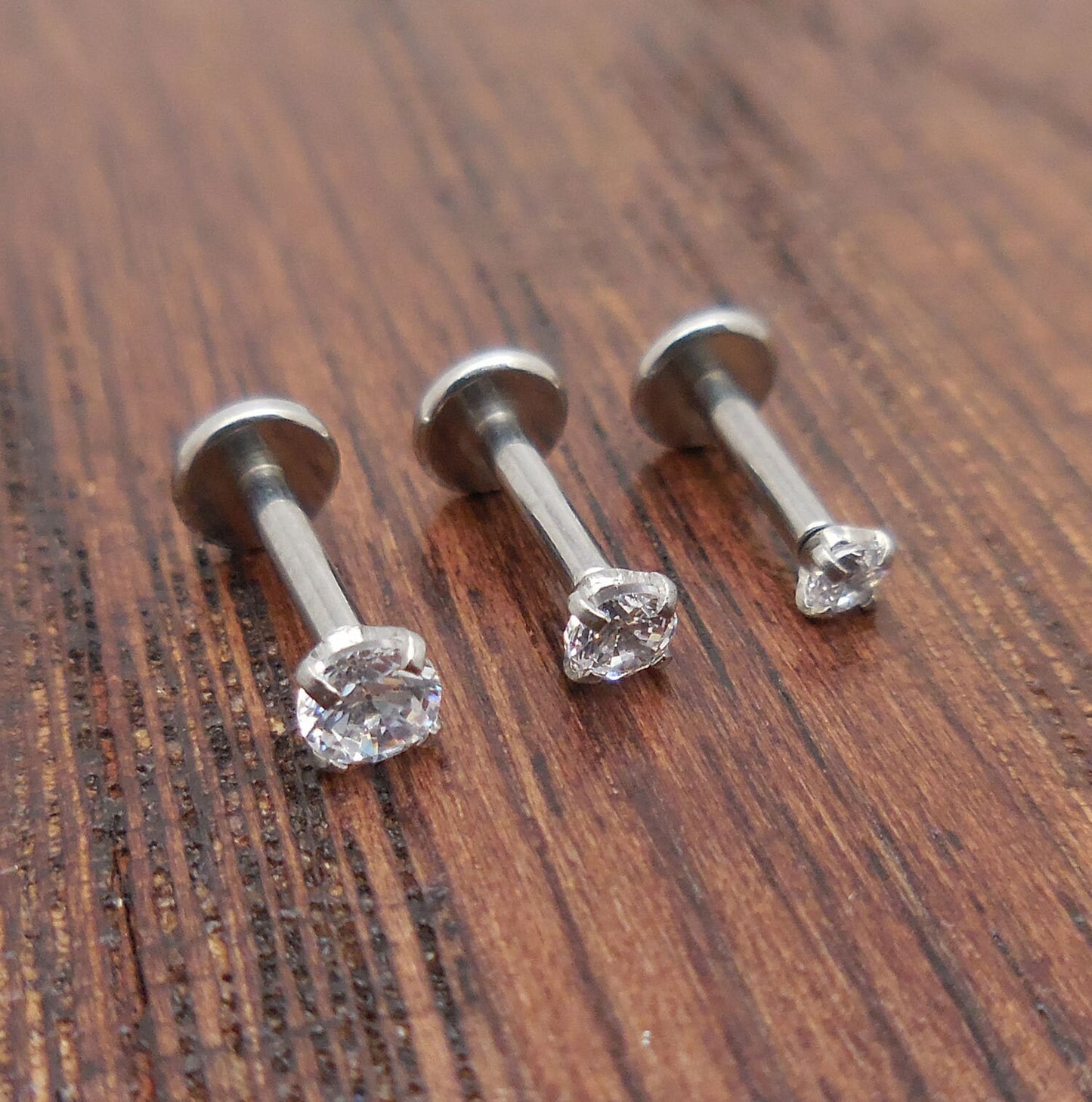 16g Tragus Threadless Push Pin Nose Ring Cartilage Earrings