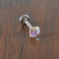 16g Tragus AB Crystal Rainbow Stone Threadless Push Pin Nose Ring Cartilage Earrings