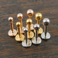 16G 18G 20G Threadless Push Pin Petite 2mm 2.5mm 3mm Ball Gold Stone Rose Helix Earring Cartilage Nose Stud Ring