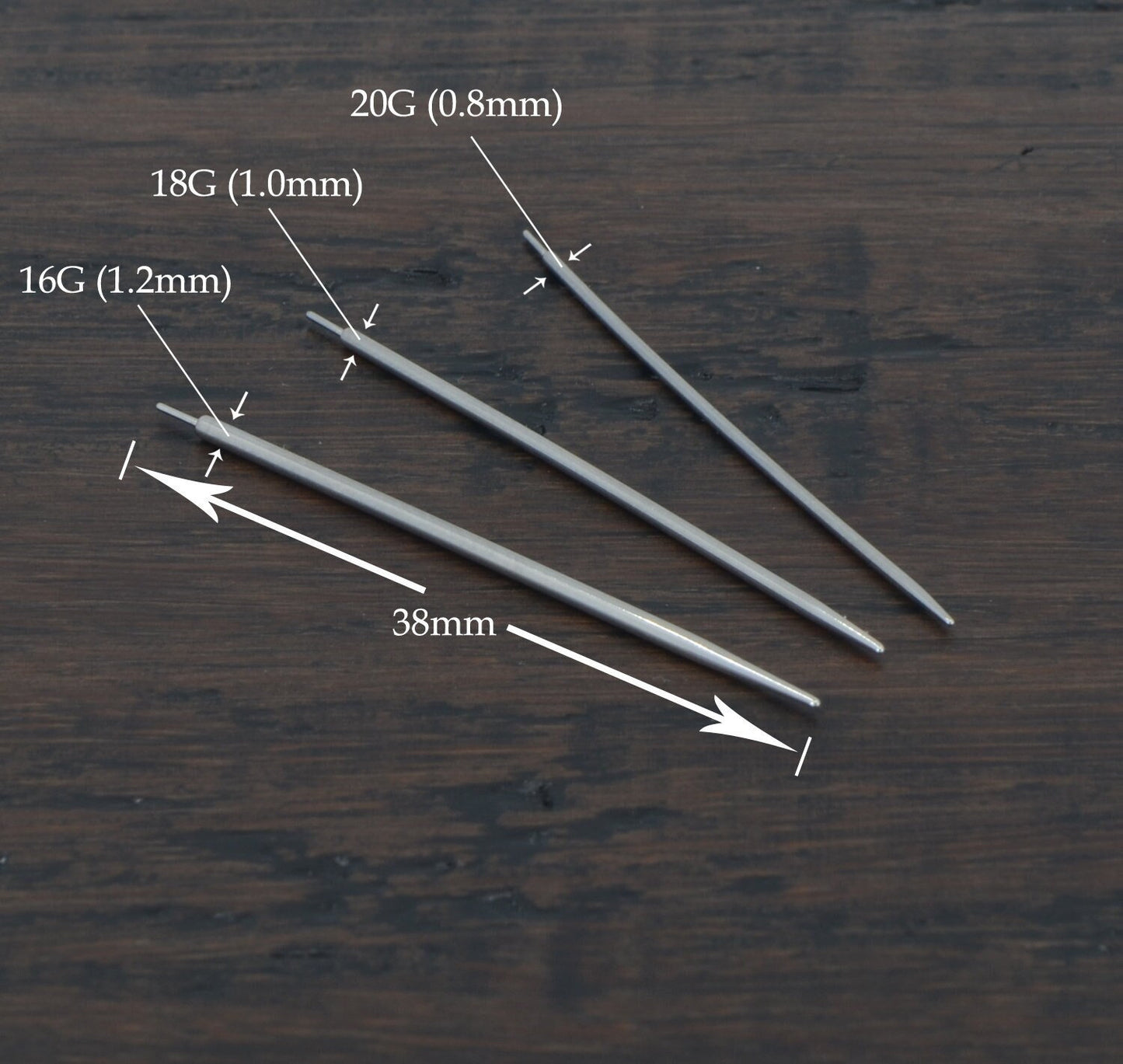 Threadless Jewelry Piercing Insertion Tool Taper 20G/18G/16G Pin Cartilage Nose Earrings Stud Body Piercing Threader - Lip Monroe Tragus